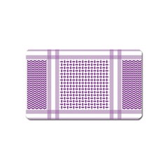 Purple Geometric Headdress Magnet (name Card) by Mariart