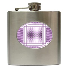 Purple Geometric Headdress Hip Flask (6 Oz) by Mariart