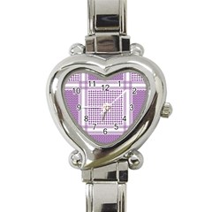 Purple Geometric Headdress Heart Italian Charm Watch by Mariart