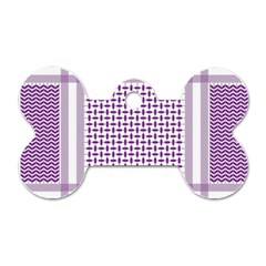 Purple Geometric Headdress Dog Tag Bone (one Side) by Mariart