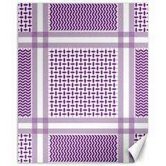 Purple Geometric Headdress Canvas 11  X 14  by Mariart