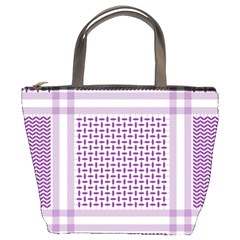 Purple Geometric Headdress Bucket Bag by Mariart