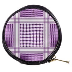 Purple Geometric Headdress Mini Makeup Bag by Mariart