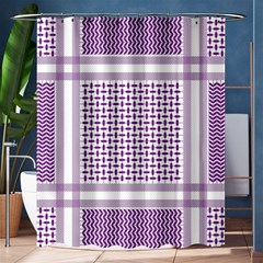 Purple Geometric Headdress Shower Curtain 60  X 72  (medium) 