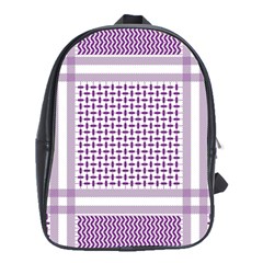 Purple Geometric Headdress School Bag (xl) by Mariart