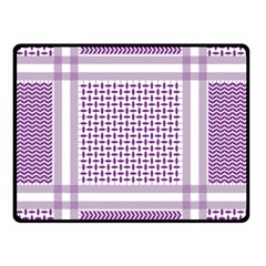 Purple Geometric Headdress Double Sided Fleece Blanket (small)  by Mariart