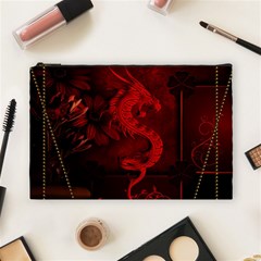 Wonderful Red Chinese Dragon Cosmetic Bag (large) by FantasyWorld7