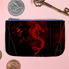 Wonderful Red Chinese Dragon Large Coin Purse by FantasyWorld7