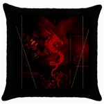 Wonderful Red Chinese Dragon Throw Pillow Case (Black) Front