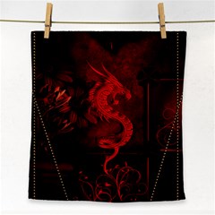 Wonderful Red Chinese Dragon Face Towel by FantasyWorld7