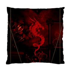 Wonderful Red Chinese Dragon Standard Cushion Case (one Side) by FantasyWorld7