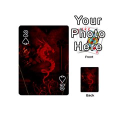 Wonderful Red Chinese Dragon Playing Cards 54 (mini) by FantasyWorld7