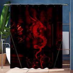 Wonderful Red Chinese Dragon Shower Curtain 60  X 72  (medium)  by FantasyWorld7