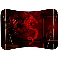 Wonderful Red Chinese Dragon Velour Seat Head Rest Cushion by FantasyWorld7