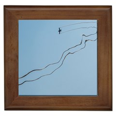 Airplane Airplanes Blue Sky Framed Tiles by Mariart