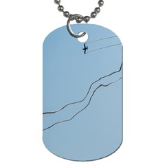 Airplane Airplanes Blue Sky Dog Tag (two Sides) by Mariart