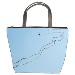 Airplane Airplanes Blue Sky Bucket Bag by Mariart