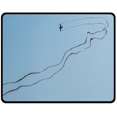 Airplane Airplanes Blue Sky Fleece Blanket (medium)  by Mariart