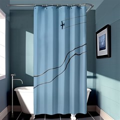 Airplane Airplanes Blue Sky Shower Curtain 36  X 72  (stall)  by Mariart