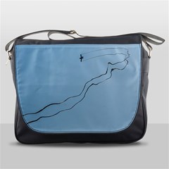 Airplane Airplanes Blue Sky Messenger Bag by Mariart