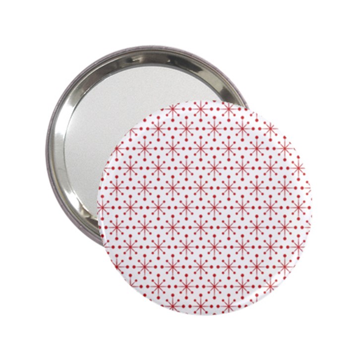 Pattern Christmas Pattern Red Stars 2.25  Handbag Mirrors