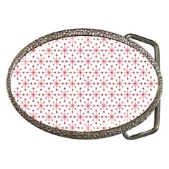 Pattern Christmas Pattern Red Stars Belt Buckles by Sapixe