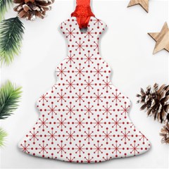 Pattern Christmas Pattern Red Stars Christmas Tree Ornament (two Sides) by Sapixe