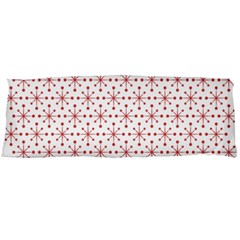 Pattern Christmas Pattern Red Stars Body Pillow Case (dakimakura) by Sapixe