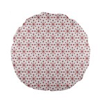 Pattern Christmas Pattern Red Stars Standard 15  Premium Round Cushions Front