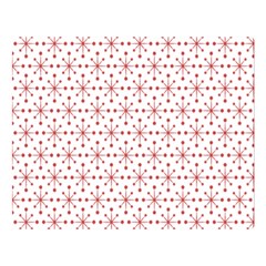 Pattern Christmas Pattern Red Stars Double Sided Flano Blanket (large) 