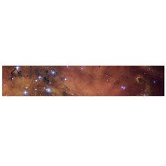 Cosmic Astronomy Sky With Stars Orange Brown And Yellow Large Flano Scarf 