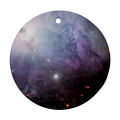 Orion Nebula Pastel Violet Purple Turquoise Blue Star Formation  Ornament (round) by genx