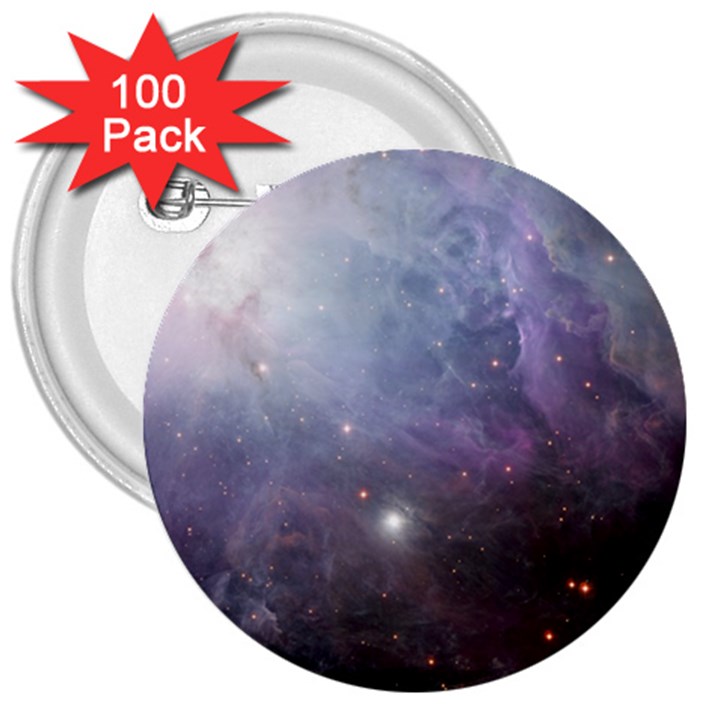 Orion Nebula pastel violet purple turquoise blue star formation  3  Buttons (100 pack) 