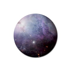 Orion Nebula Pastel Violet Purple Turquoise Blue Star Formation  Rubber Coaster (round) 