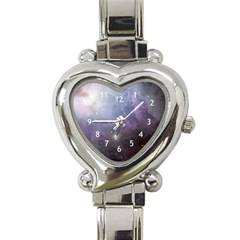 Orion Nebula Pastel Violet Purple Turquoise Blue Star Formation  Heart Italian Charm Watch