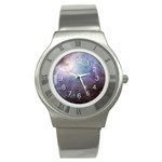 Orion Nebula pastel violet purple turquoise blue star formation  Stainless Steel Watch Front