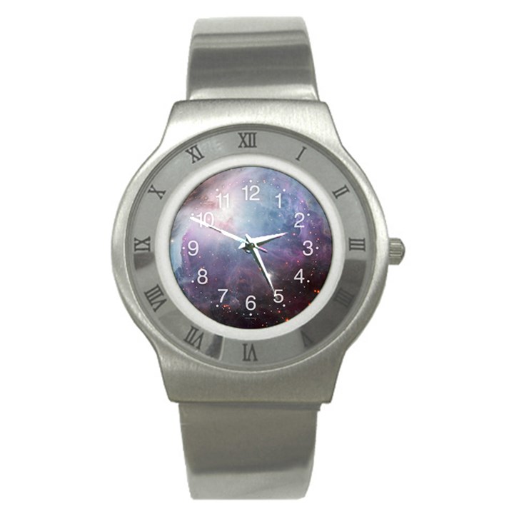 Orion Nebula pastel violet purple turquoise blue star formation  Stainless Steel Watch