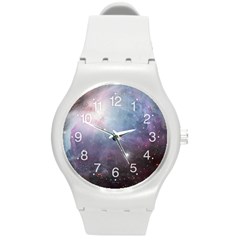 Orion Nebula Pastel Violet Purple Turquoise Blue Star Formation  Round Plastic Sport Watch (m)