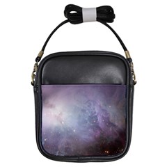 Orion Nebula Pastel Violet Purple Turquoise Blue Star Formation Girls Sling Bag by genx