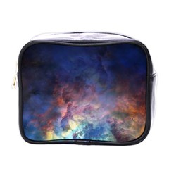 Lagoon Nebula Interstellar Cloud Pastel Pink, Turquoise And Yellow Stars Mini Toiletries Bag (one Side) by genx