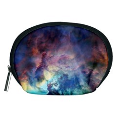 Lagoon Nebula Interstellar Cloud Pastel Pink, Turquoise And Yellow Stars Accessory Pouch (medium) by genx