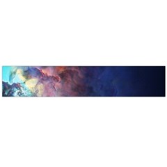 Lagoon Nebula Interstellar Cloud Pastel Pink, Turquoise And Yellow Stars Large Flano Scarf 