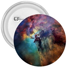 Lagoon Nebula Interstellar Cloud Pastel Pink, Turquoise And Yellow Stars 3  Buttons by genx