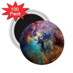 Lagoon Nebula Interstellar Cloud Pastel pink, turquoise and yellow stars 2.25  Magnets (100 pack)  Front