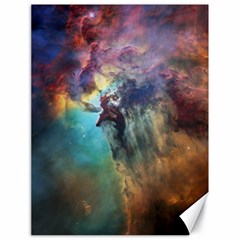 Lagoon Nebula Interstellar Cloud Pastel Pink, Turquoise And Yellow Stars Canvas 18  X 24  by genx