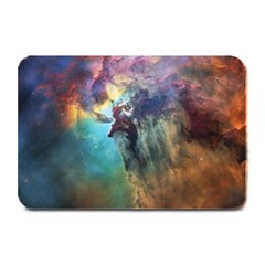 Lagoon Nebula Interstellar Cloud Pastel Pink, Turquoise And Yellow Stars Plate Mats by genx