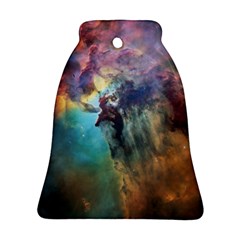 Lagoon Nebula Interstellar Cloud Pastel Pink, Turquoise And Yellow Stars Bell Ornament (two Sides) by genx