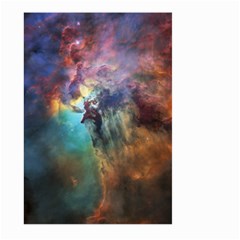 Lagoon Nebula Interstellar Cloud Pastel Pink, Turquoise And Yellow Stars Large Garden Flag (two Sides) by genx