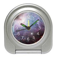 Orion Nebula Pastel Violet Purple Turquoise Blue Star Formation Travel Alarm Clock by genx