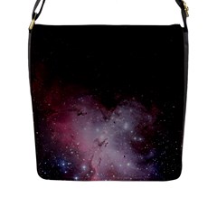 Eagle Nebula Wine Pink And Purple Pastel Stars Astronomy Flap Closure Messenger Bag (l) by genx